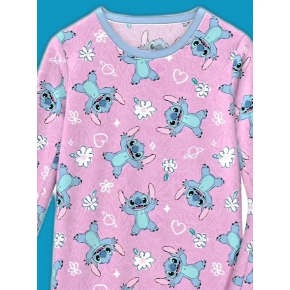 Climateright By Cuddl Duds DISNEY STITCH Girl's XS Thermal Set SIZE 4-5 NEW